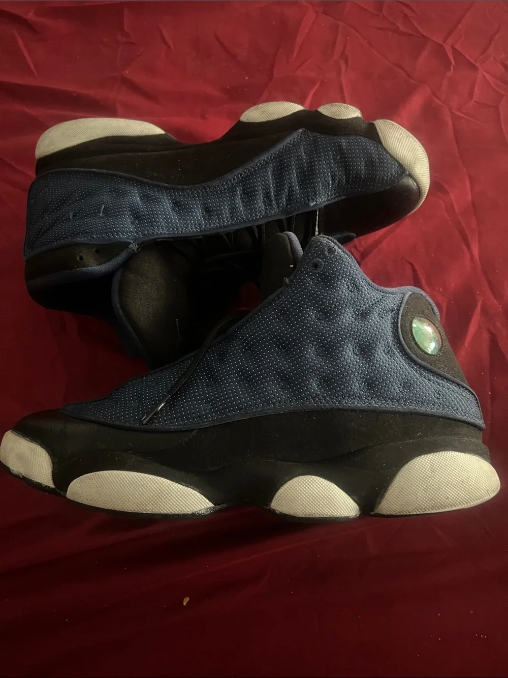 Jordan Navy and Black High-Top Basketball Sneakers